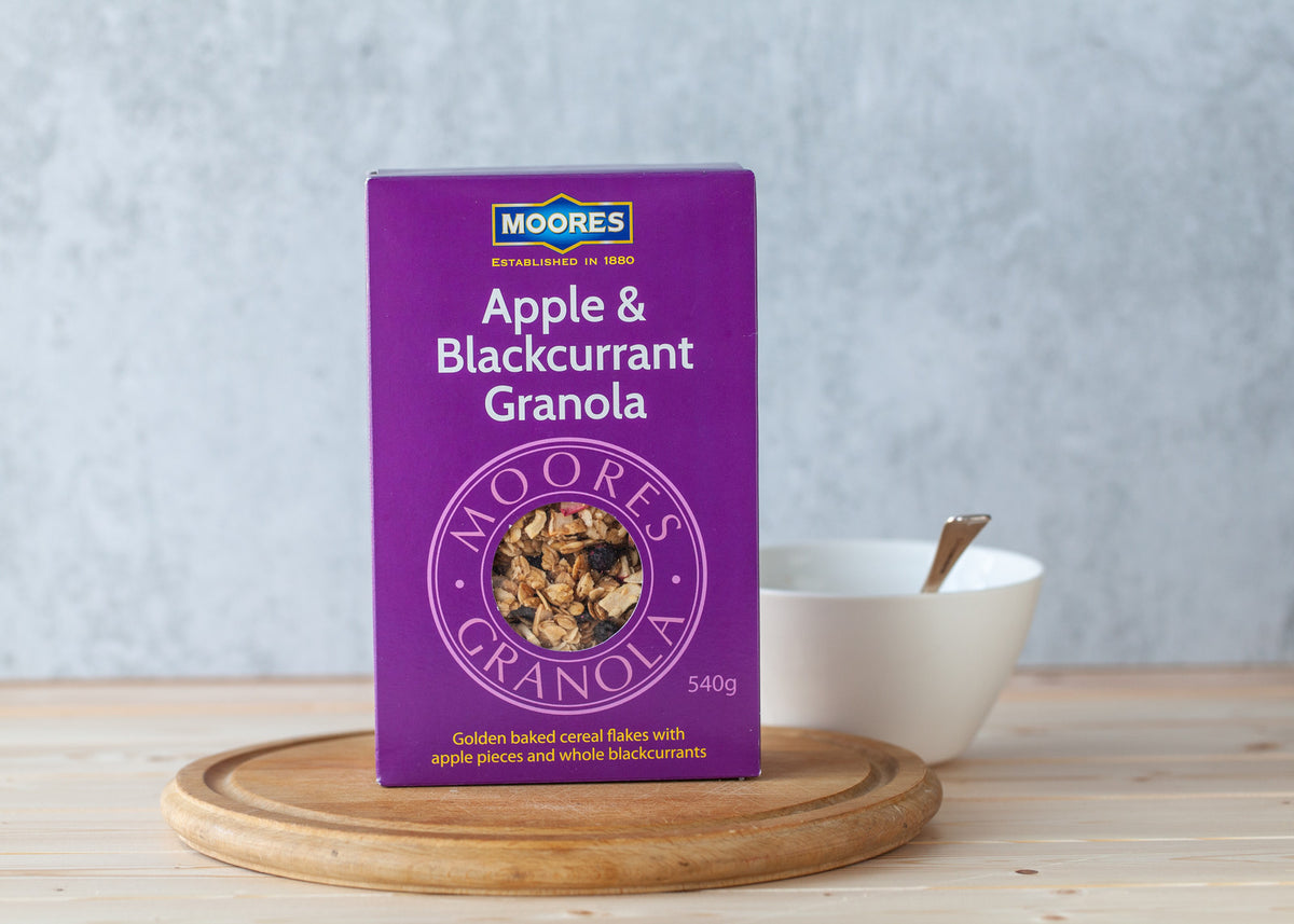 Moores - Apple & Blackcurrant Granola – The Gourmet Grocer UK